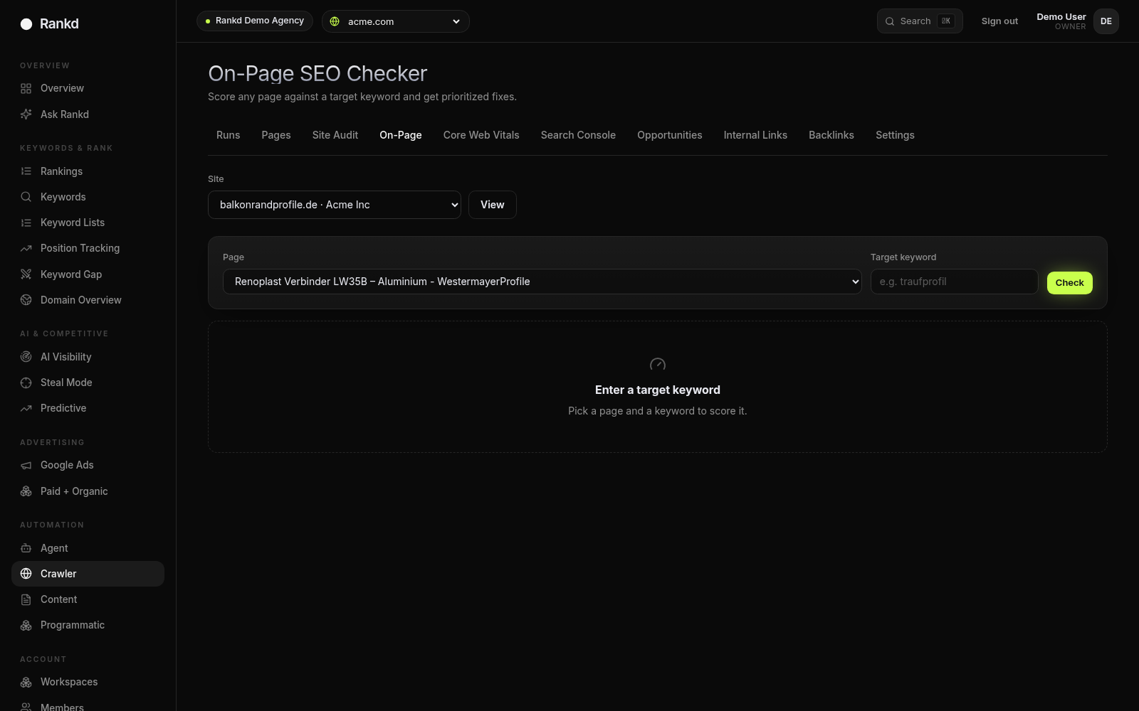 Rankd On-Page SEO Checker