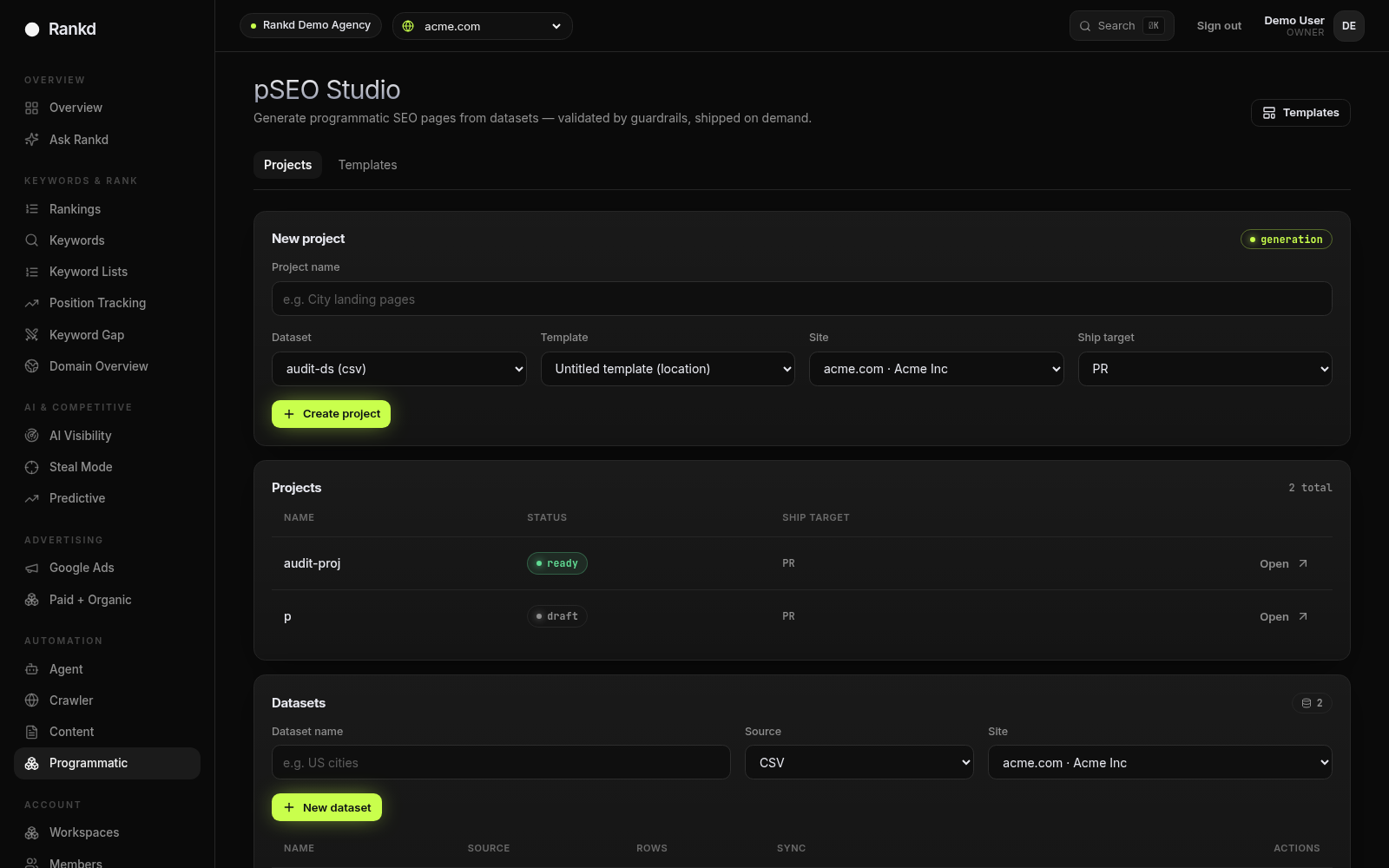Rankd Programmatic SEO